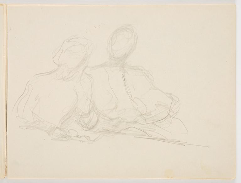 Lotte Laserstein, Skissblock med 22 teckningar varav 7 signerade.