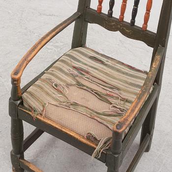A provincial chair, Scania, Sweden, dated 1870.