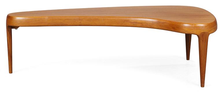A Johannes Andersen "Capri" teak sofa table, Trensum, Sweden.