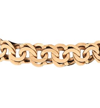 An 18K gold Bismarck bracelet.