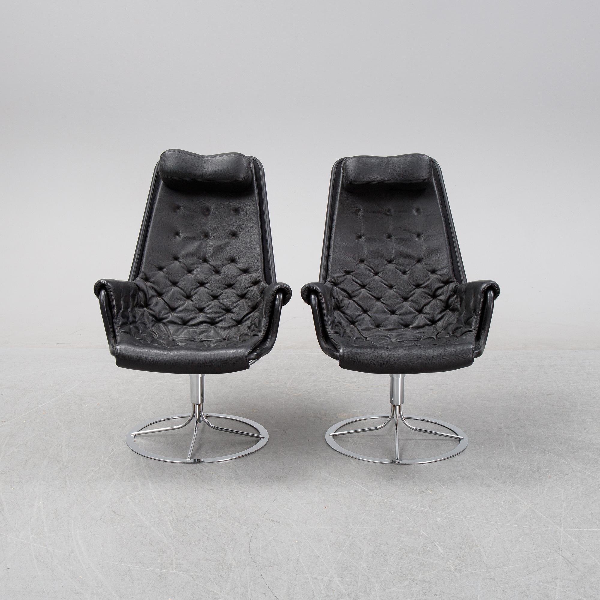 Bruno Mathsson, fåtöljer, ett par, "Jetson" för Dux 2000-tal, formgiven 1969.