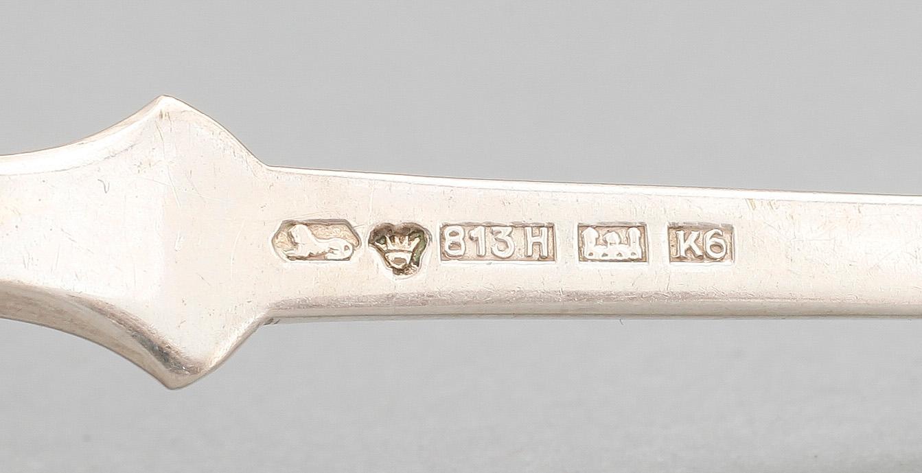 SKEDAR, 6+4+1, silver, "Snäckmodell", Finland 1930-50-tal. Tot ca 490 gram.