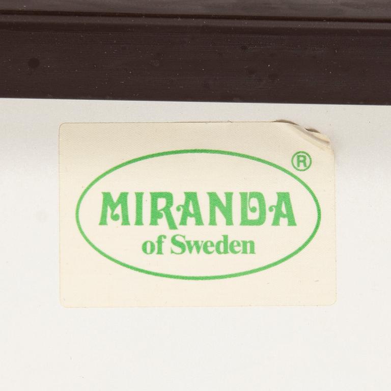 A seven-piece dining suite by Miranda of Sweden, second half of the 20th century.