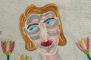 Paloma Castillo, "Sin titulo (Mujer con mano enel-pecho)".