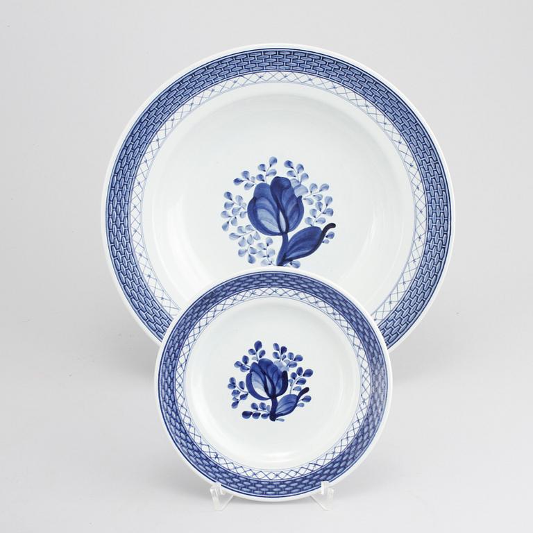 SERVIS, 58 delar, fajans, Aluminia, "Tranquebar", Danmark.