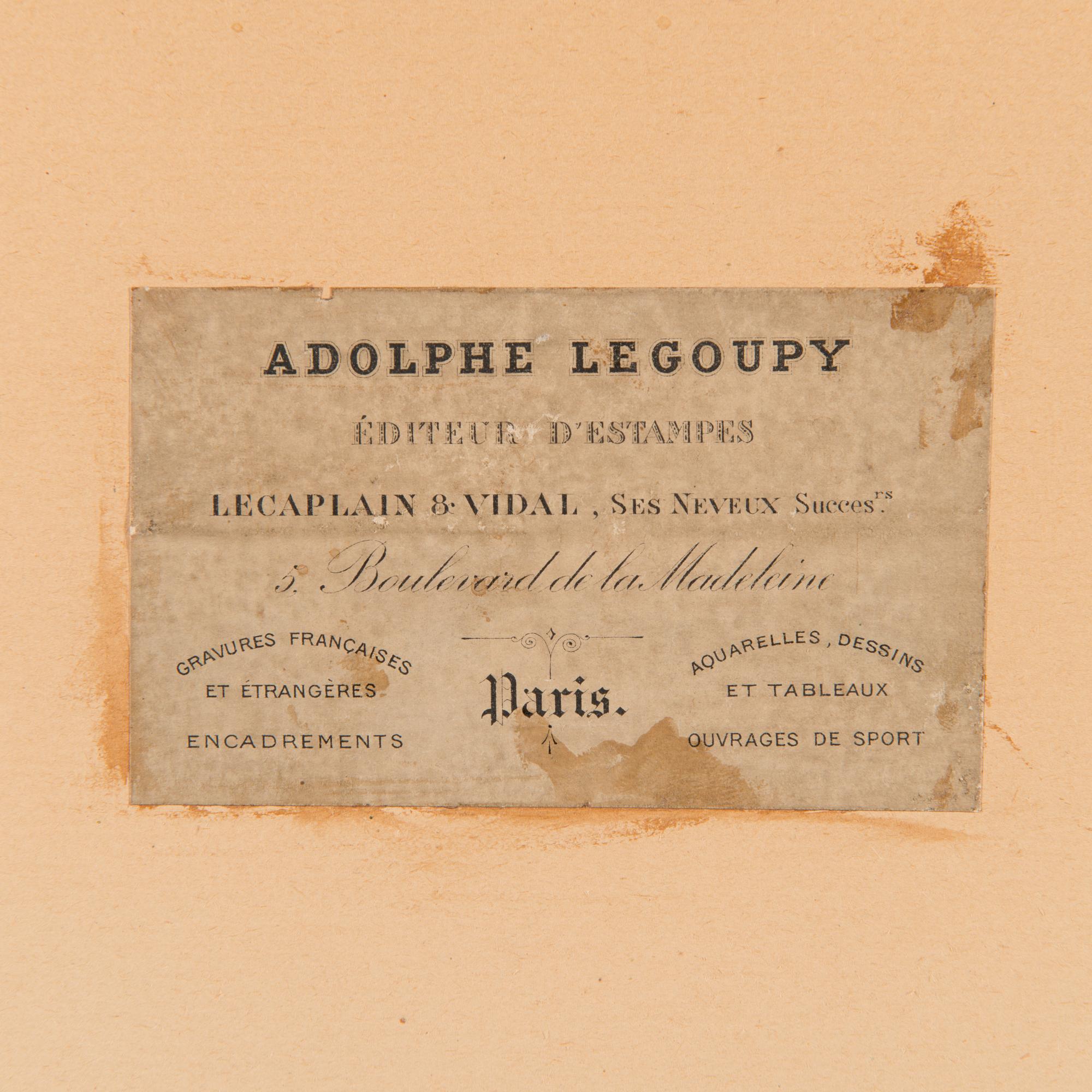 JEAN PIERRE MARIE JAZET, handkolorerad etsning, 1800-talets början.