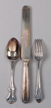 BESTICK, ca 30 delar, nysilver.