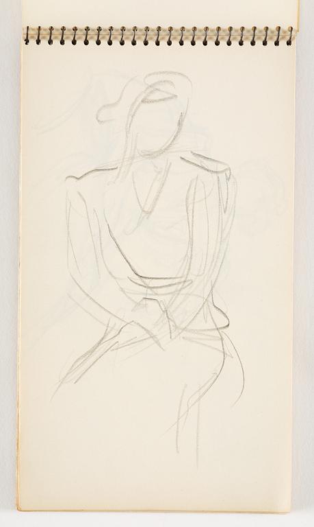 Lotte Laserstein, 4 skissböcker med blyertsteckningar.