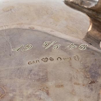 Kaffeservis, 3 delar silver, GAB Stockholm 1946.