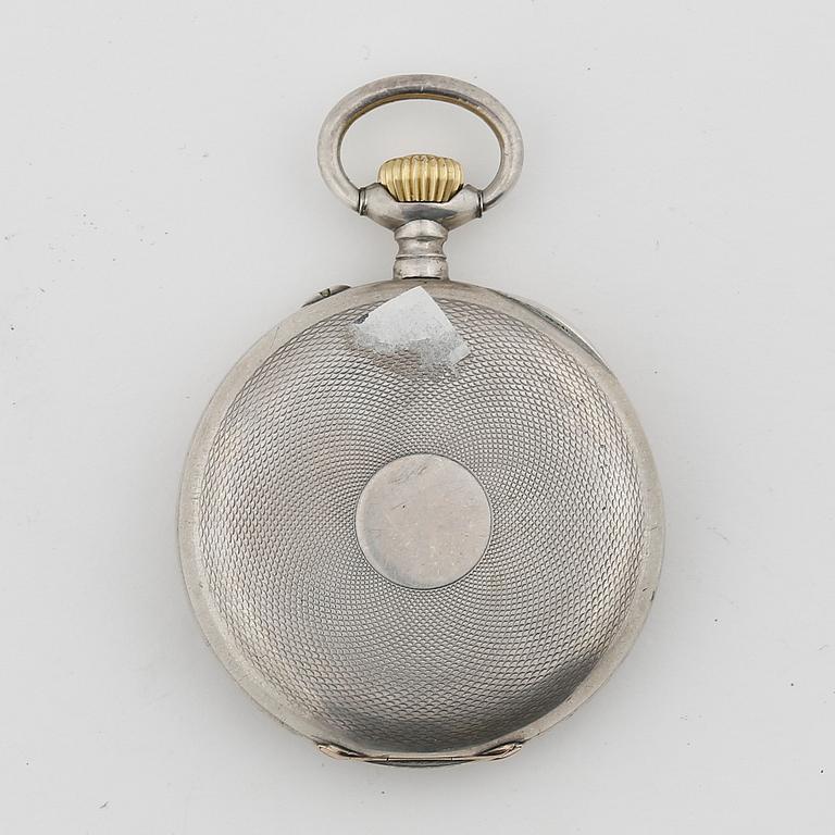 HERRFICKUR, silver, Halda Fickurfabrik, numrerad 19017. Boetten stämplad år 1907. Vikt ca 102 gram.