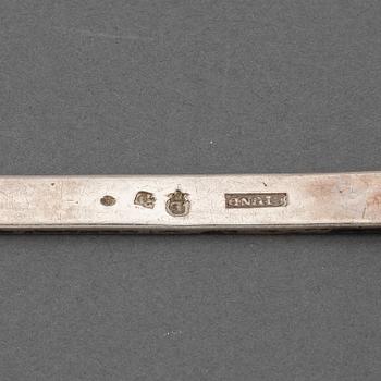 A Swedish 18th century silver soup-laddle, mark of Johan Lund, Gothenburg (1784-1789).