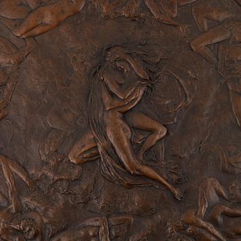 Kopparplåt med ram, omkring år 1900.