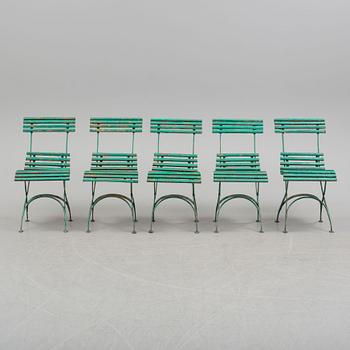 TRÄDGÅRDSSTOLAR, 5 st, tidigt 1900-tal.