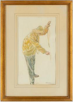 CARL WILHELMSON, watercolour and pencil, signed C. Wilhelmson with rubber stamp.