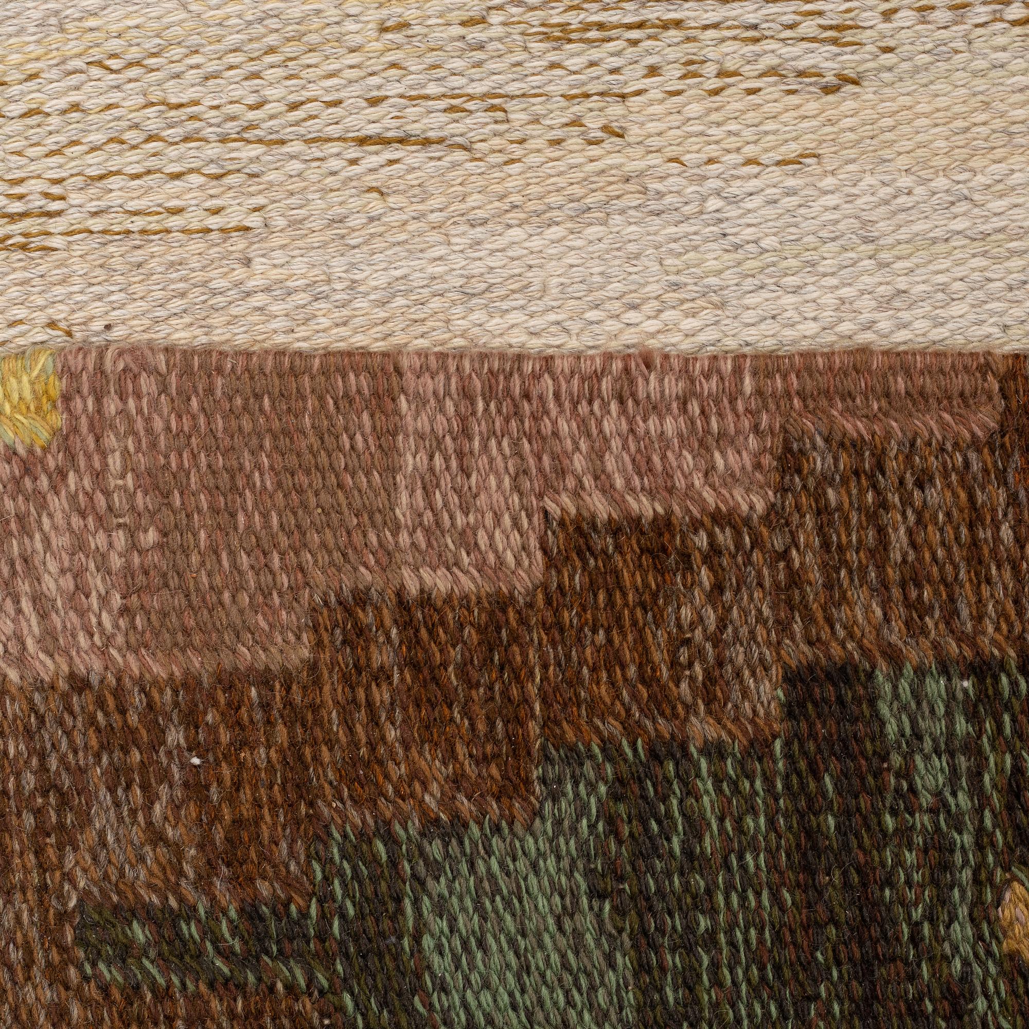 Judith Johansson, matto, "Björkhult", flat weave, ca 362,5-365 x 238-240,5 cm, signed JJ.