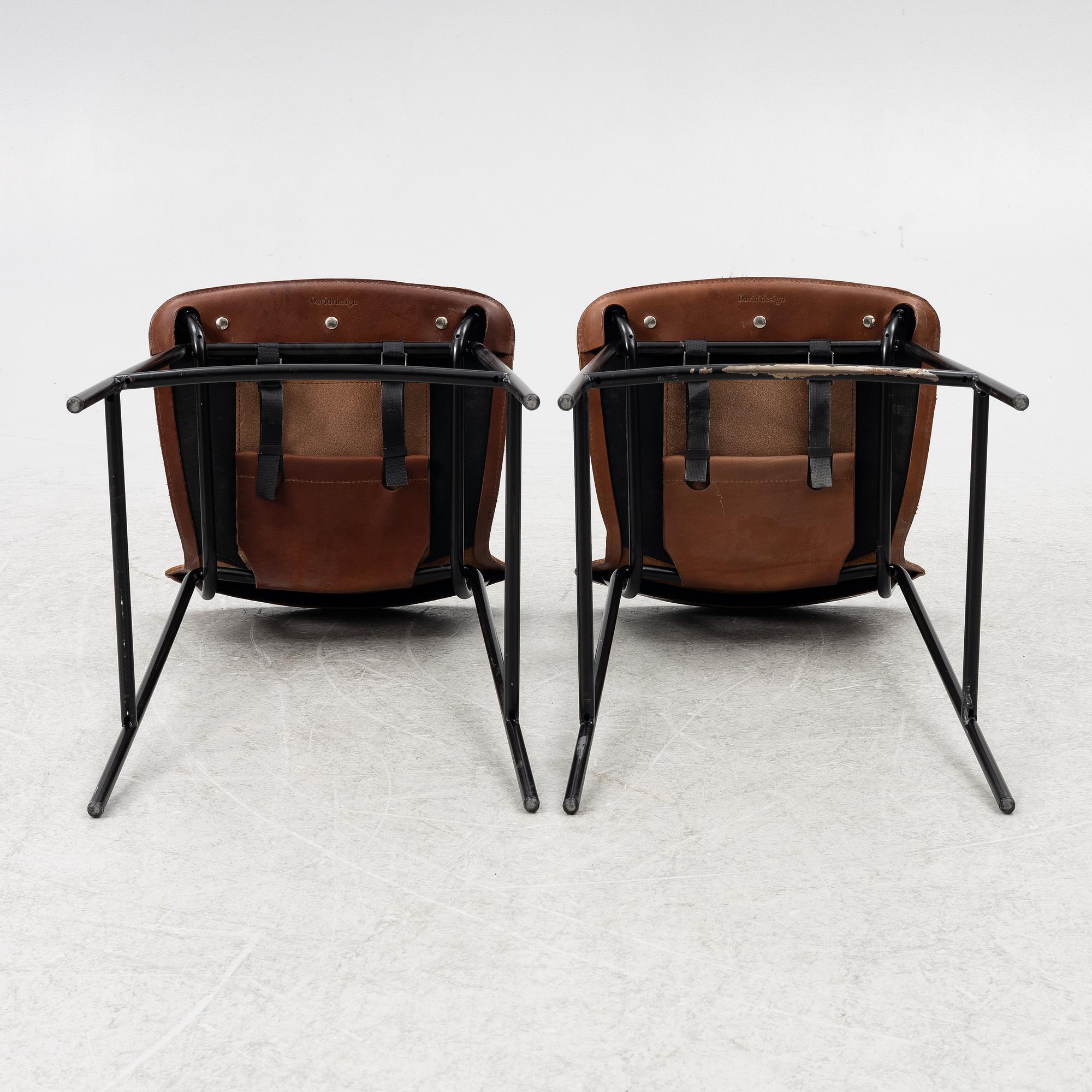 Axel Bjurström, barstolar, 9 st, "Hammock", David Design.