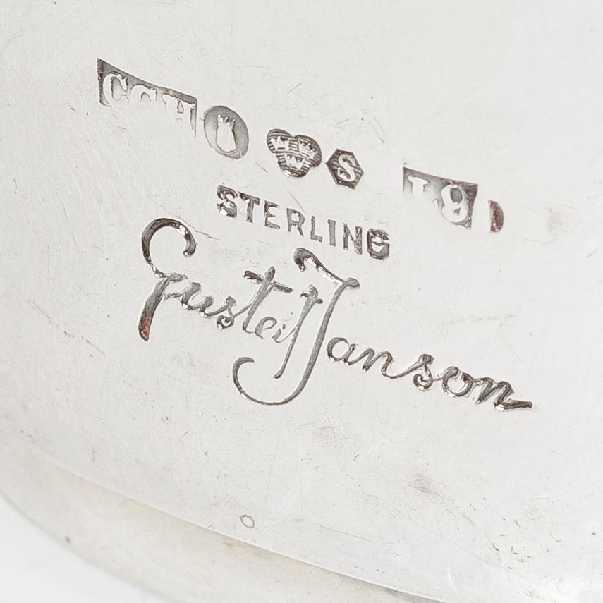 Three Sterling silver shakers, C.G. Hallberg and Gustaf Jansson, 1960s.