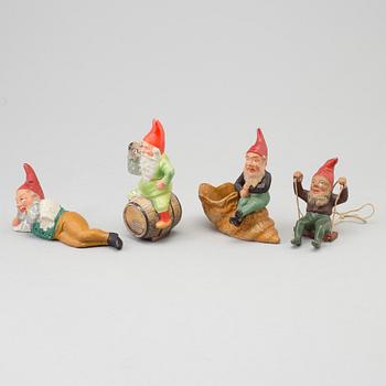 SANTA CLAUS, 4 items. first half of 1900's.