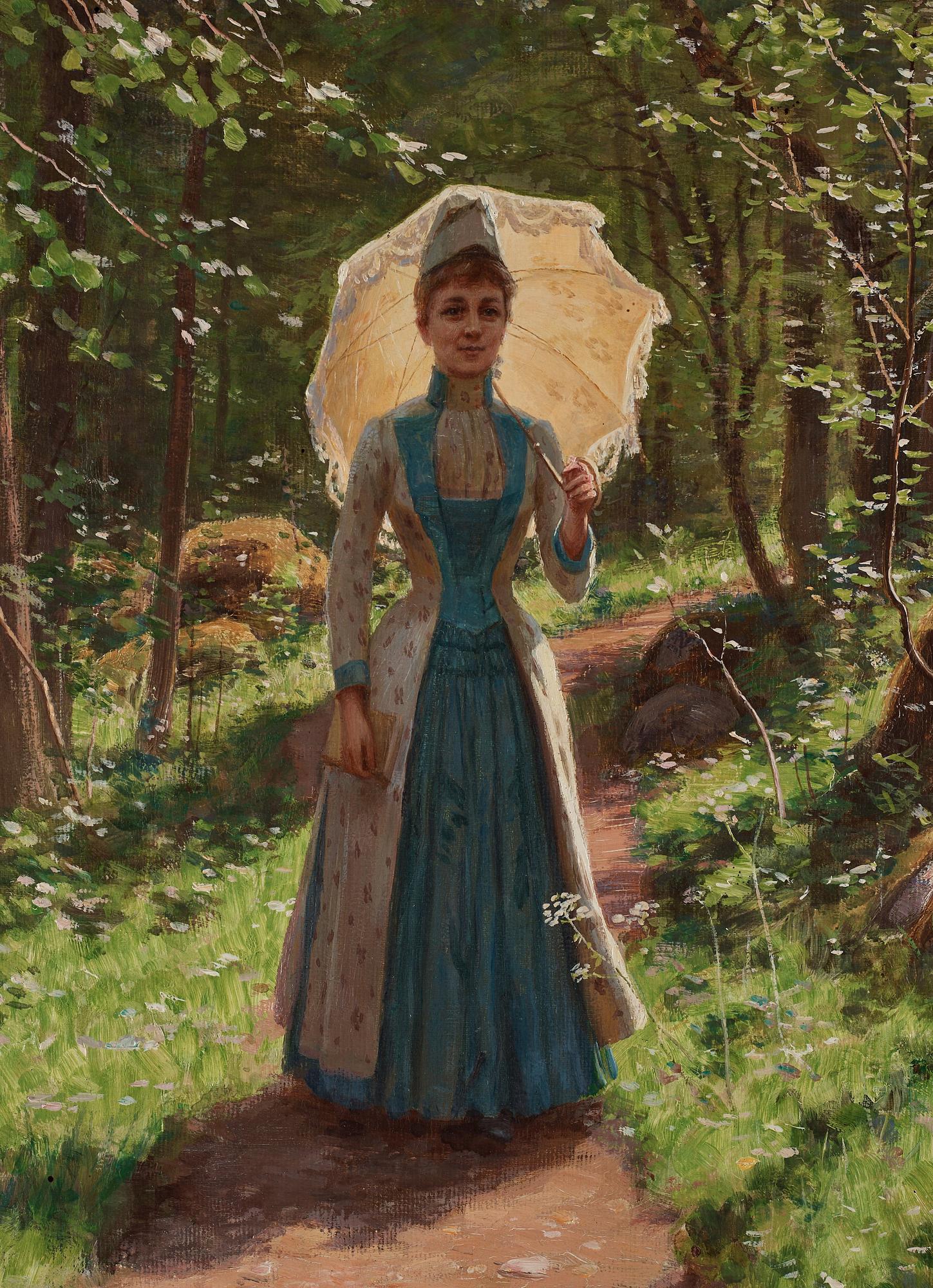 Johan Krouthén, Girl with umbrella.