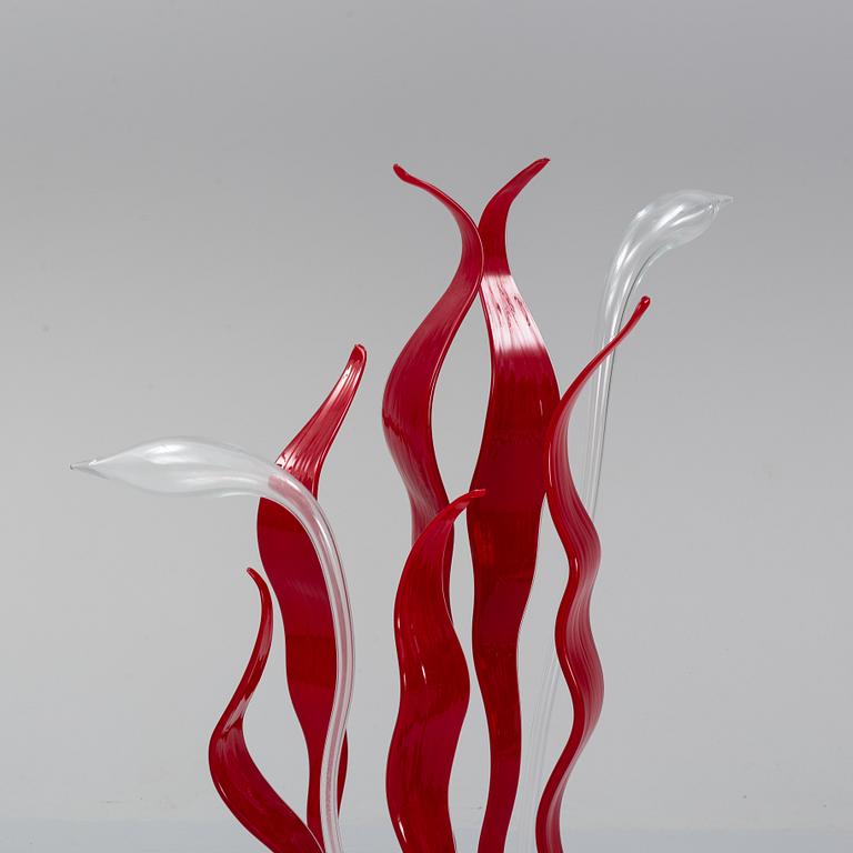 Diego Chilò, a glass 'Byblis' table light, Leucos, Italy.