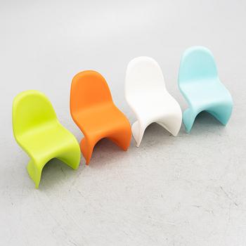 Verner Panton, barnstolar, 4 st,  "Panton Chair", Vitra.