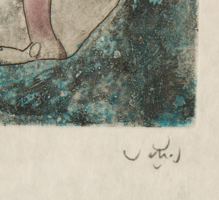 Roberto Matta, färgetsning, signerad 16/60.