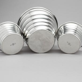 ESTRID ERICSON, 3 pewter flower pots, Firma Svenskt Tenn, Stockholm 1993.