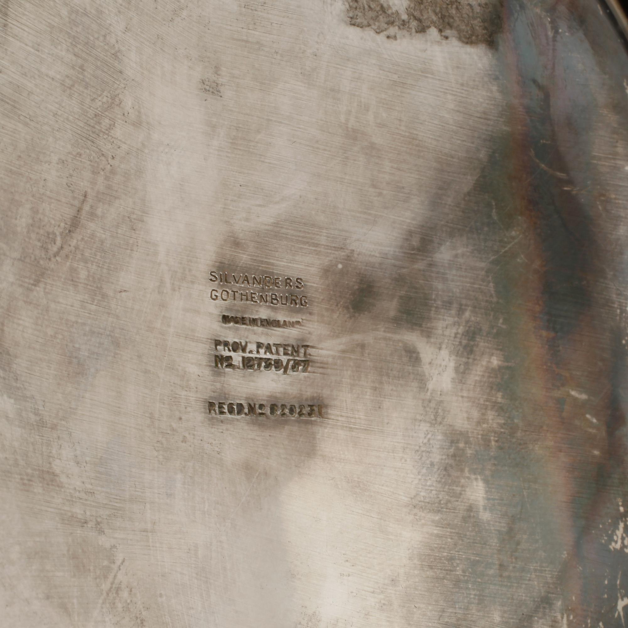 SHAKER, nysilver, England, 1900-talets första hälft.