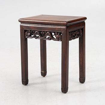 A Chinese hardwood table, late Qing dynasty.