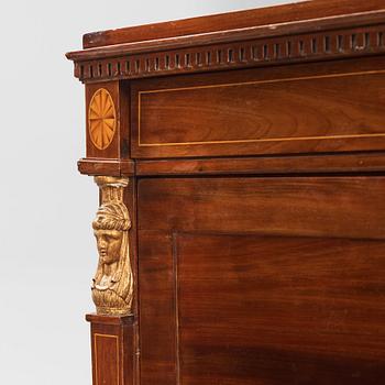 A late Gustavian mahogany secretaire attributed to J. F. Wejssenburg the Elder (master in Stockholm 1795-1837).