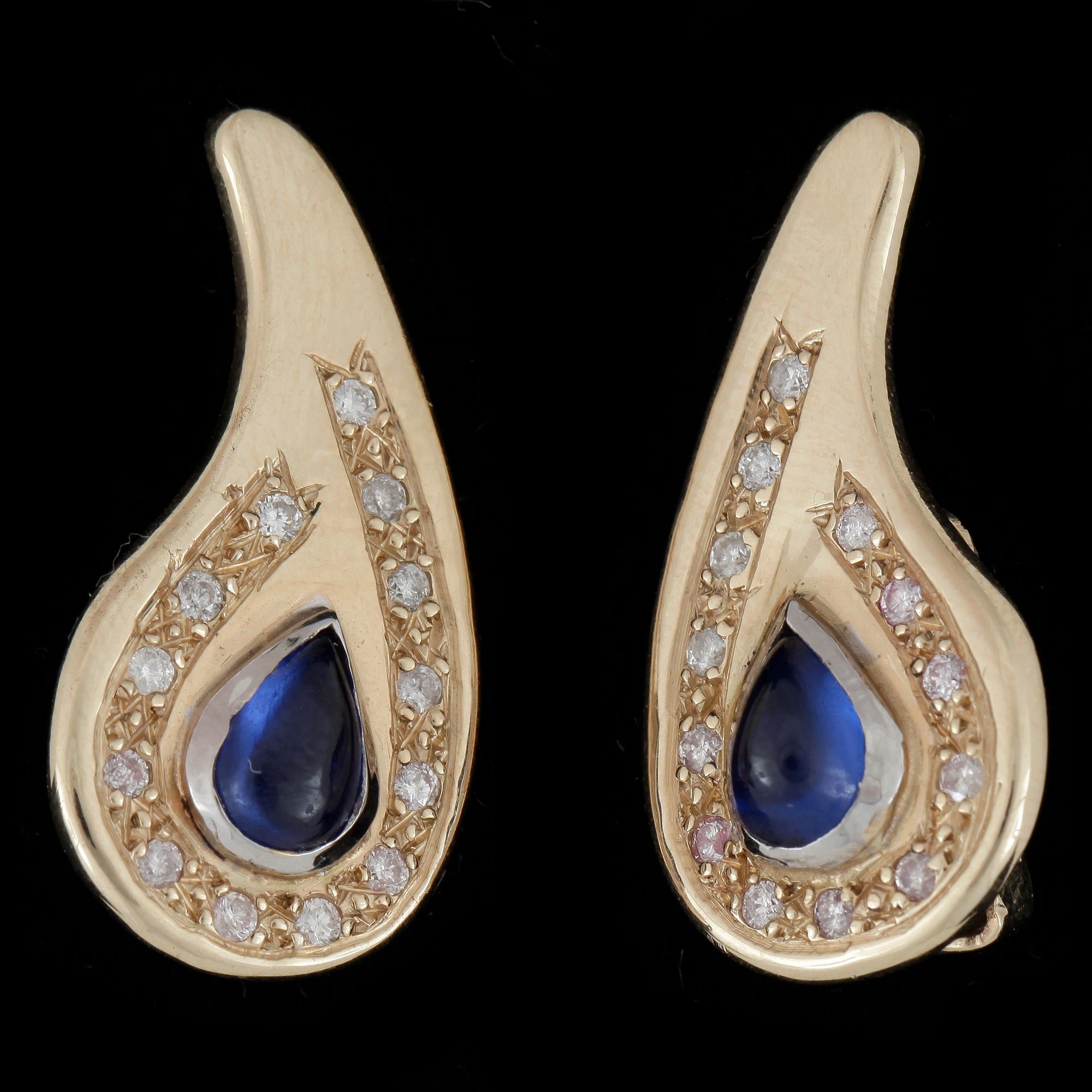 ÖRONCLIPS, ett par, guld 18k, diamanter, tot ca 0,52 ct. Vikt ca 14 gram.
