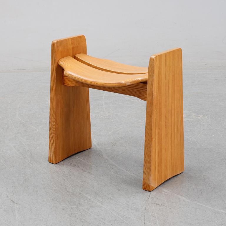 Gilbert Marklund, a 'Jonte' pine stool, designed 1969.