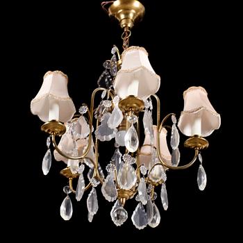 LJUSKRONA, barockstil, 1900-talets mitt. Höjd ca 55 cm.