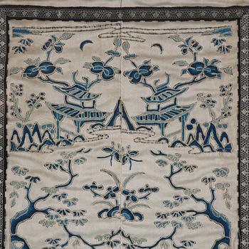 Broderi, siden. Sen Qingdynasti, omkring 1900.