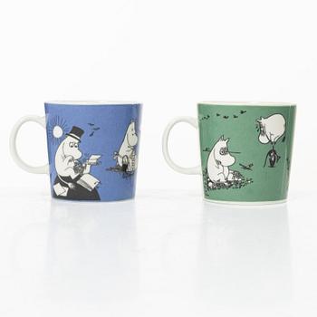 Arabia, two Moomin mugs, Finland, 1990-99.