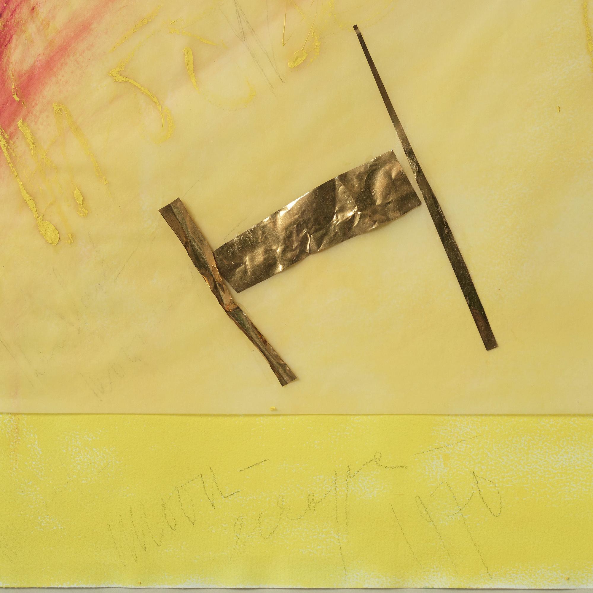 EDDIE FIGGE, blandteknik med collage, signerad Figge och daterad 1970.
