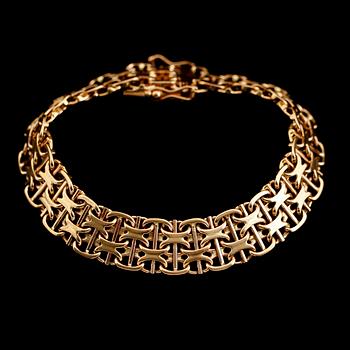 ARMBAND, 18 k guld, svenska stämplar, 1964. Vikt ca 32 g.