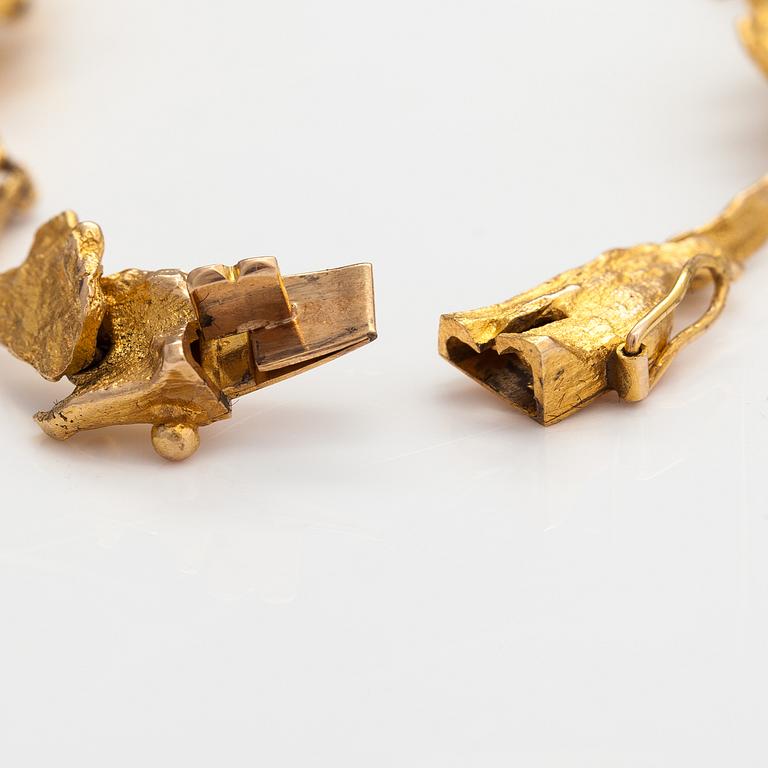 Björn Weckström, A 14K gold bracelet "Orchid Psychedelic". Lapponia 1969.