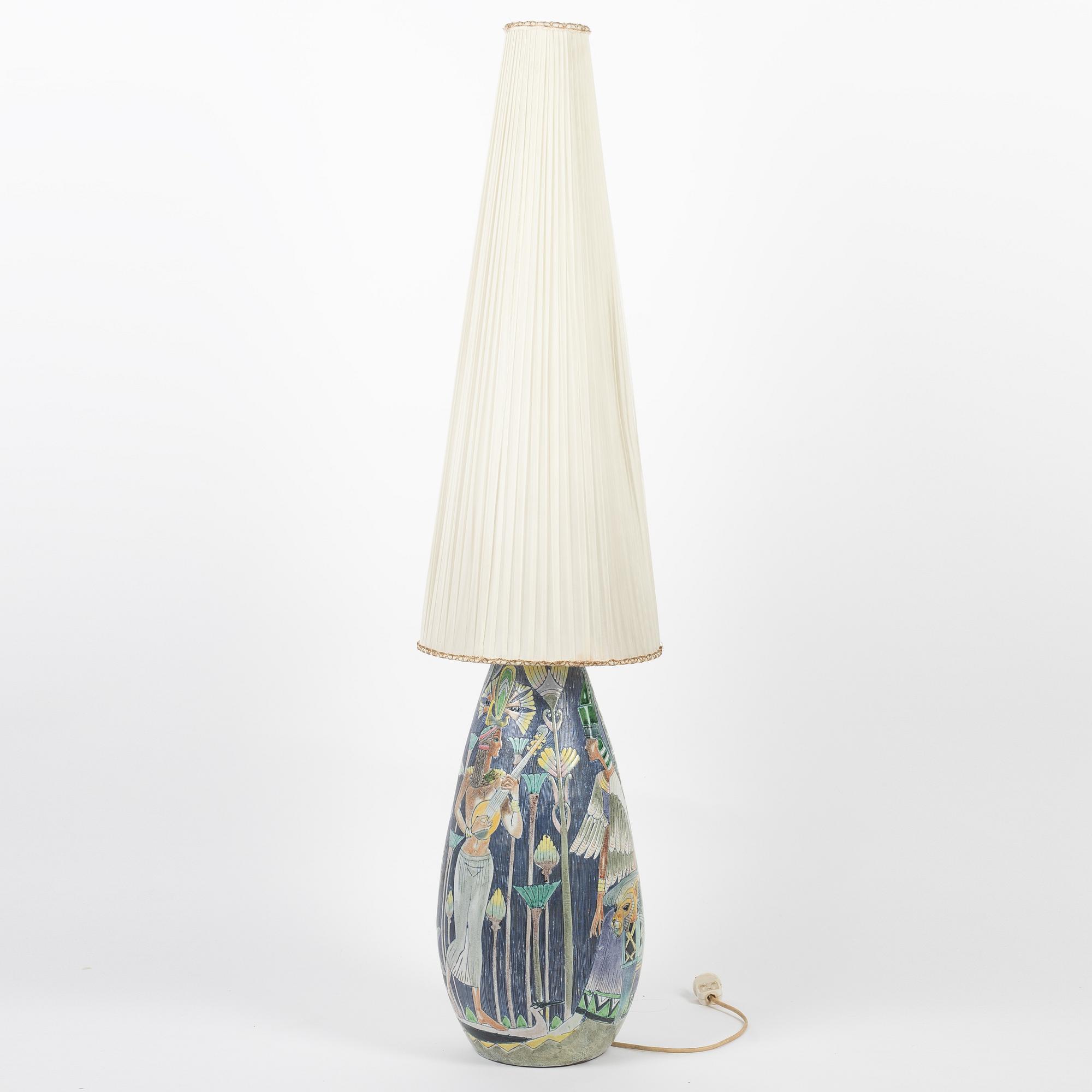 Marian Zawadzki, a floor light, Tilgmans Keramik, dated 1956.