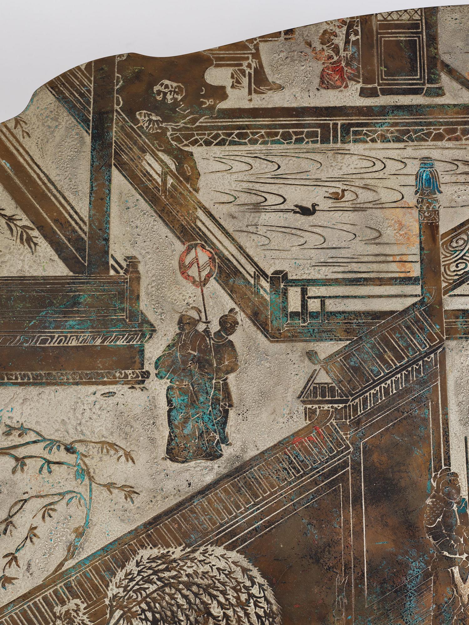 Philip & Kelvin LaVerne, a "Chang Boucher" coffee table, USA 1960s-70s.