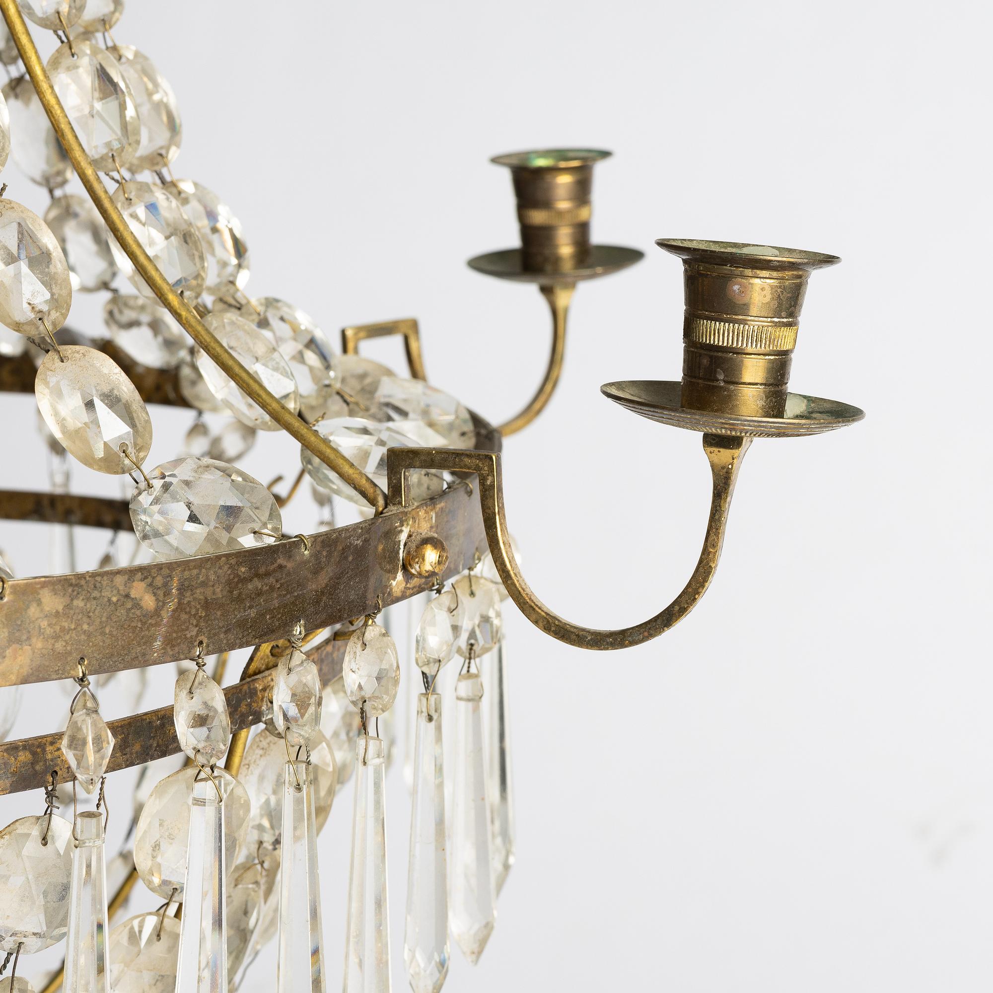 a Swedish chandelier, late 18th century.