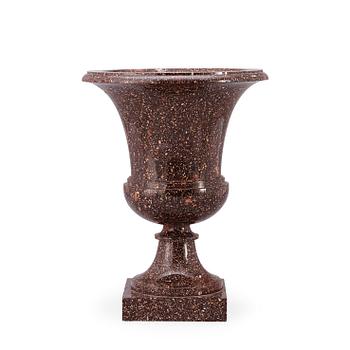 1683. A Swedish Empire 19th century porphyry urn.