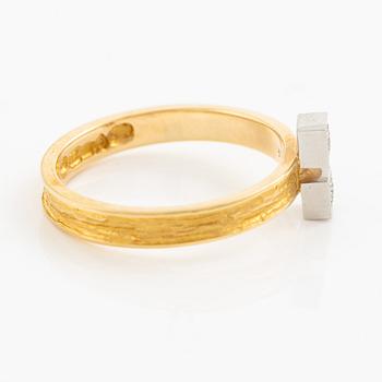Lapponia, ring 18K with round brilliant-cut diamonds, Finland 1978.