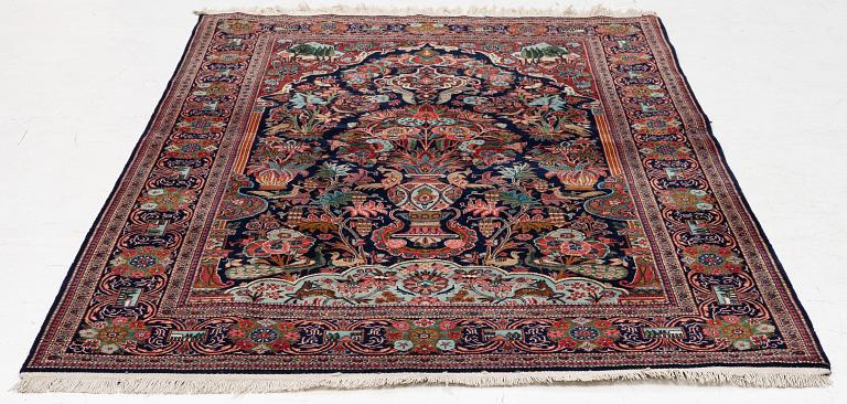 Keshan rug, approx. 130 x 200 cm.