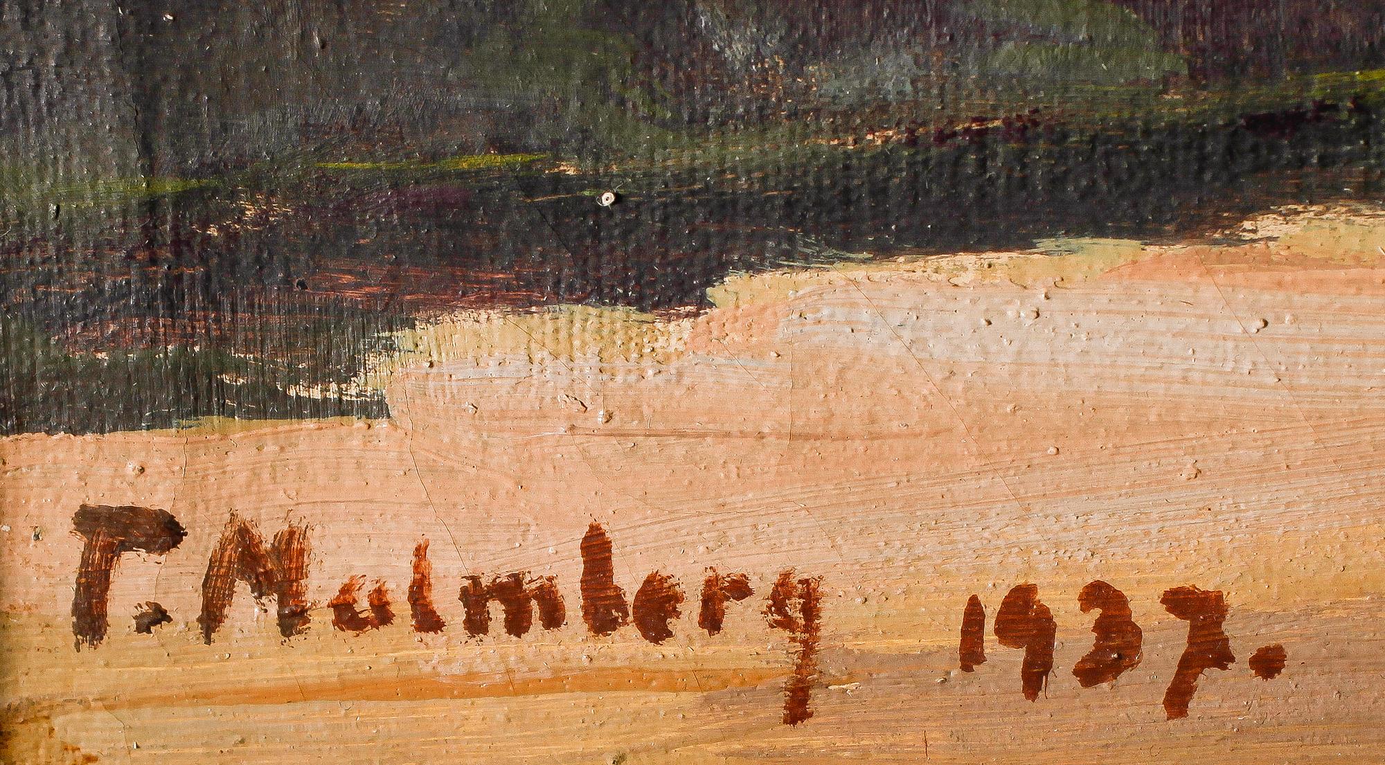 THURE MALMBERG, olja på pannå, signerad och daterad 1937.