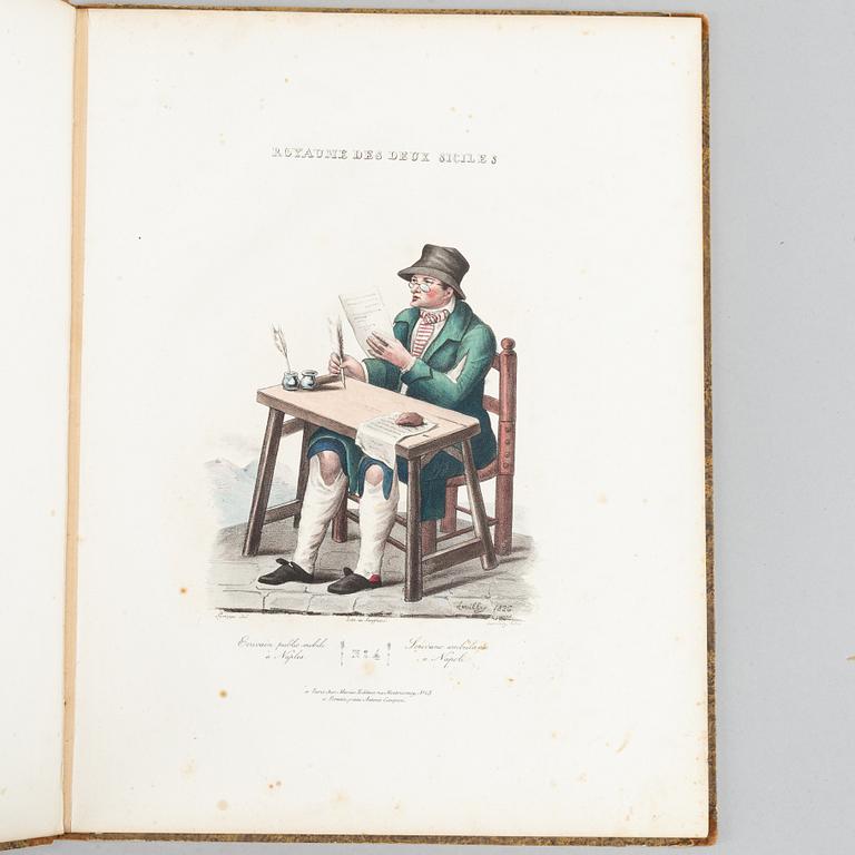 Hand-coloured Italian Costume Plates, 3 vols., c. 1826.
