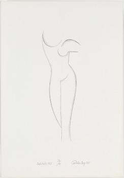 CHRISTIAN BERG, folder with five lithographs, no 56, signed 1973.