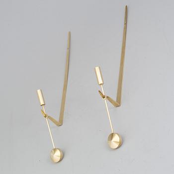 A pair of brass wall sconces by Pierre Forsell for Skultuna, second half of the 20th century.