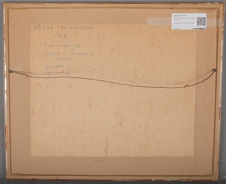 GÖRAN AUGUSTSON, gouache på papper, signerad och daterad -78.