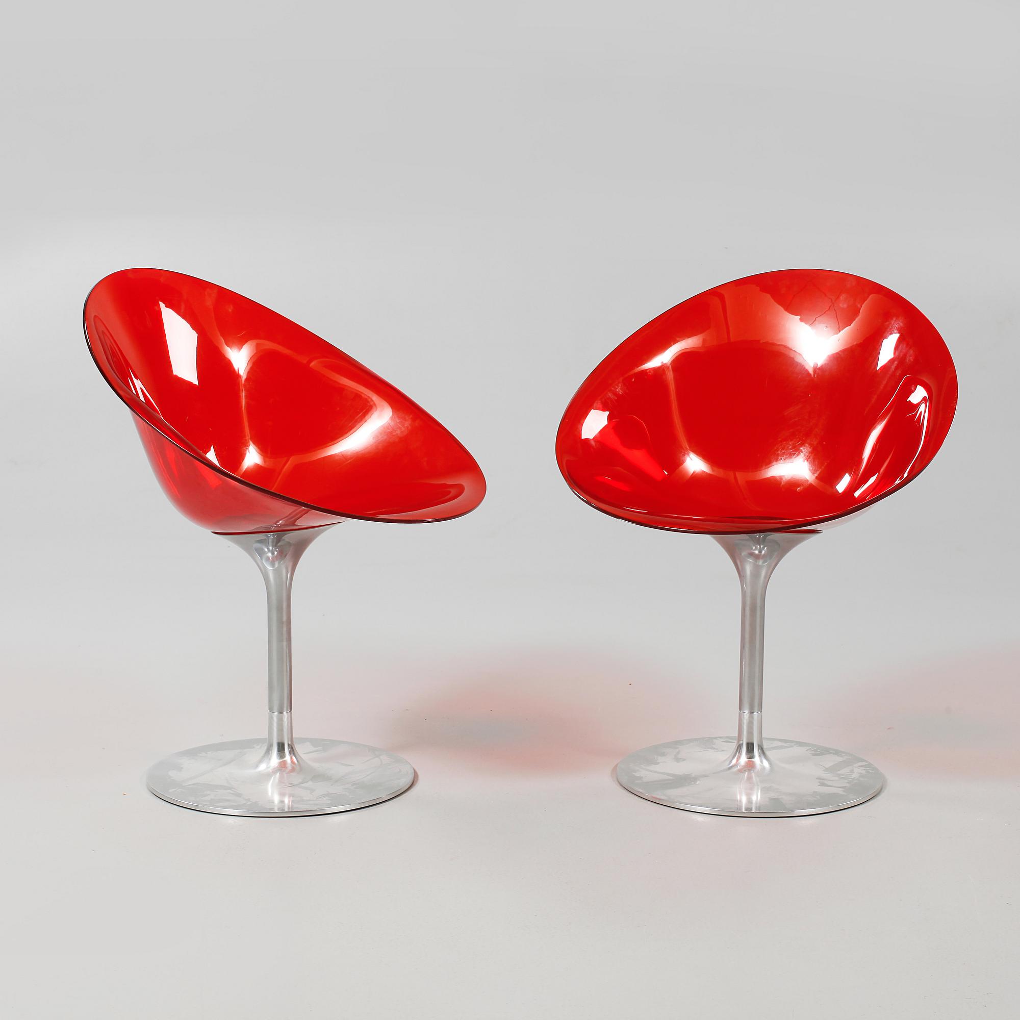 STOLAR, ett par, "Eros", Philippe Starck för Kartell, Italien, 1900-/2000-tal.
